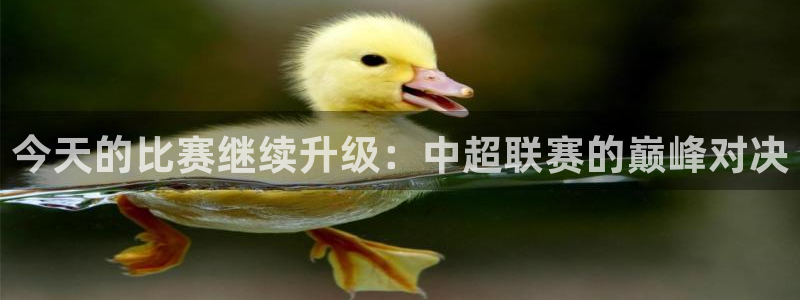 今天的比赛继续升级：中超联赛的巅峰对决