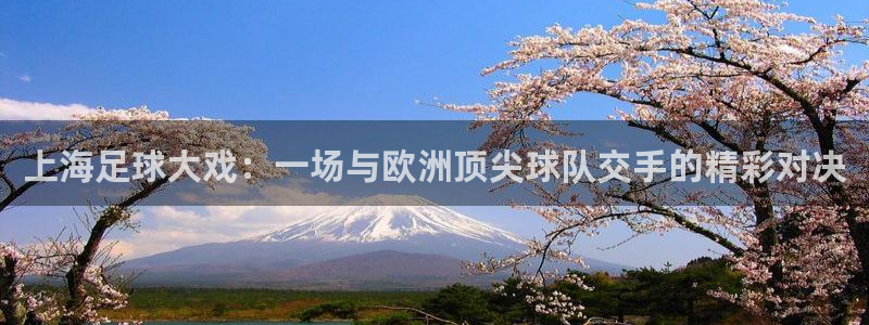 上海足球大戏：一场与欧洲顶尖球队交手的精彩对决